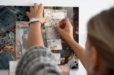 Decorative marble magnet board