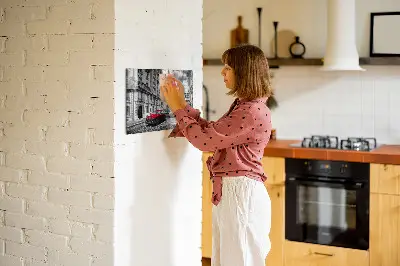 Magnetic wall board with vintage city car design