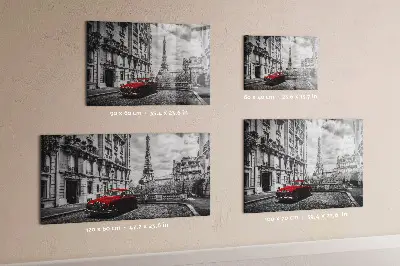 Magnetic wall board with vintage city car design