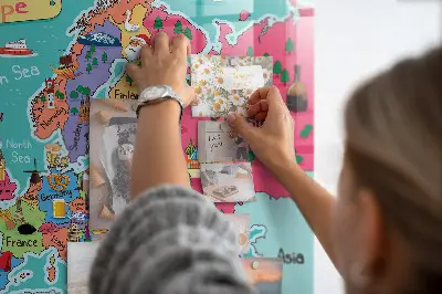 Magnetic glass dry erase board Map of Europe