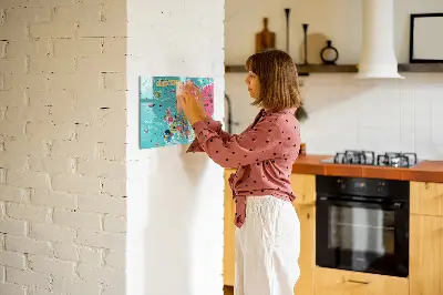 Magnetic glass dry erase board Map of Europe