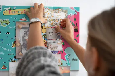 Magnetic glass dry erase board Map of Europe