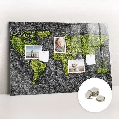 Magnetic World Map Wall Board