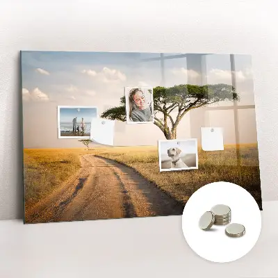 African landscape magnet board