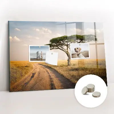 African landscape magnet board