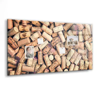 Wine cork magnetic notice board