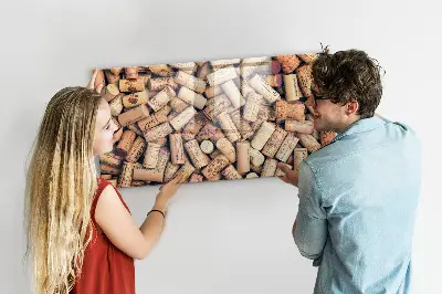 Wine cork magnetic notice board