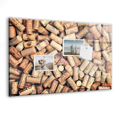 Wine cork magnetic notice board