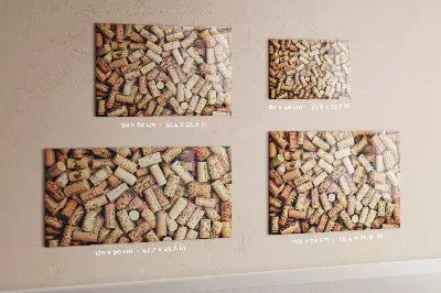 Wine cork magnetic notice board