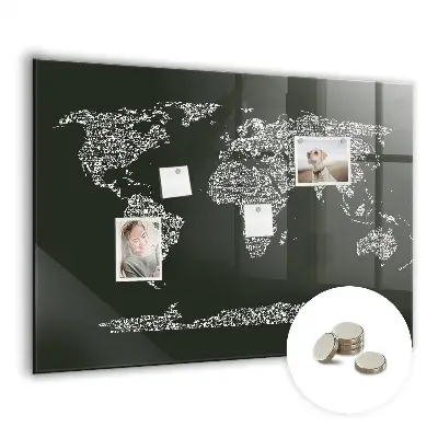 Magnetic wall board Names of the continents