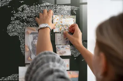 Magnetic wall board Names of the continents