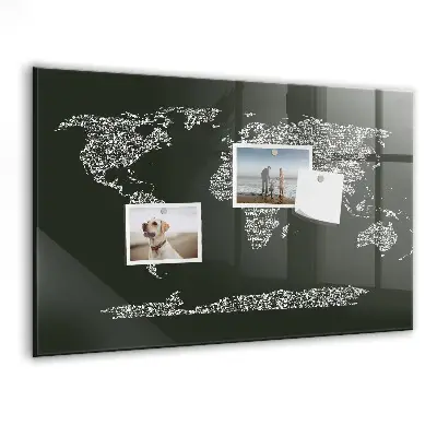 Magnetic wall board Names of the continents