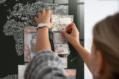 Magnetic wall board Names of the continents