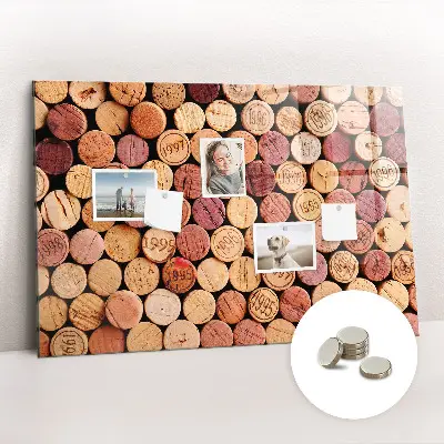 Magnetic glass dry erase board Wine Cork Collection