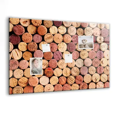 Magnetic glass dry erase board Wine Cork Collection