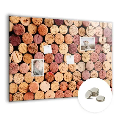 Magnetic glass dry erase board Wine Cork Collection