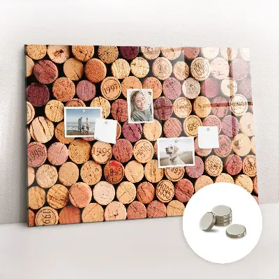 Magnetic glass dry erase board Wine Cork Collection