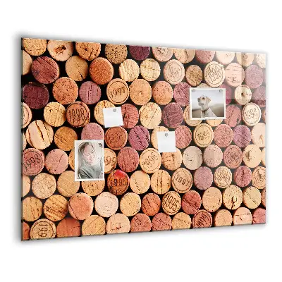 Magnetic glass dry erase board Wine Cork Collection