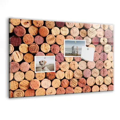 Magnetic glass dry erase board Wine Cork Collection