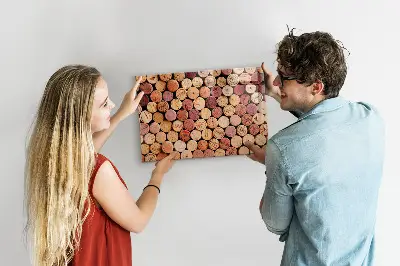 Magnetic glass dry erase board Wine Cork Collection