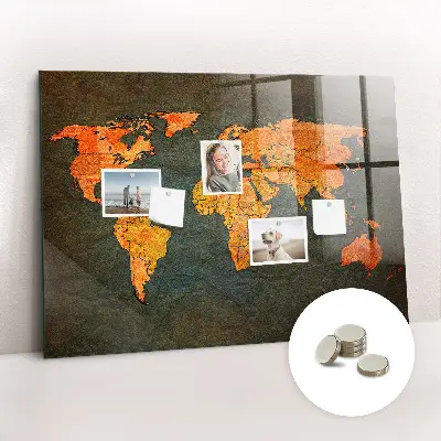 World map magnetic board