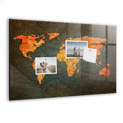 World map magnetic board