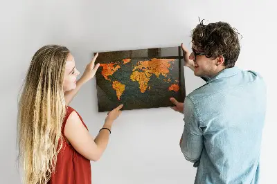 Magnet board World map