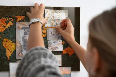 World map magnetic board