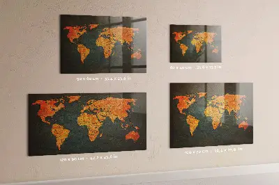 World map magnetic board