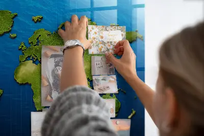 Magnetic World Map Wall Board