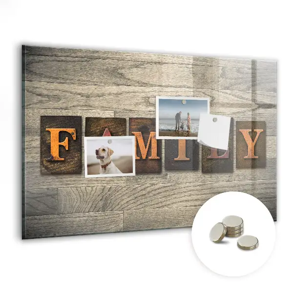 Family Inscription Magnetic Board