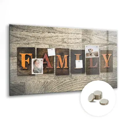 Family Inscription Magnetic Board