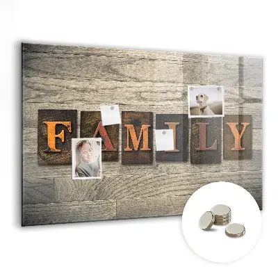 Family Inscription Magnetic Board