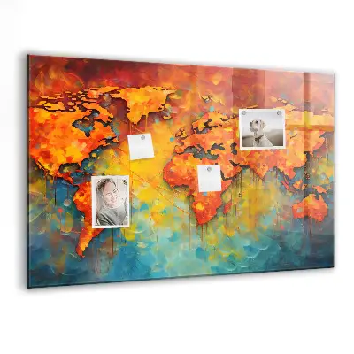 Decorative magnetic world map board