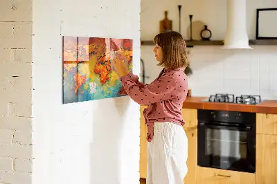 Decorative magnetic world map board