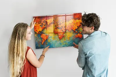 Decorative magnetic world map board