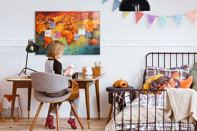 Decorative magnetic world map board