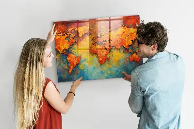 Decorative magnetic world map board