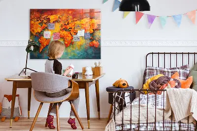 Decorative magnetic world map board
