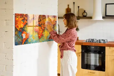 Decorative magnetic world map board