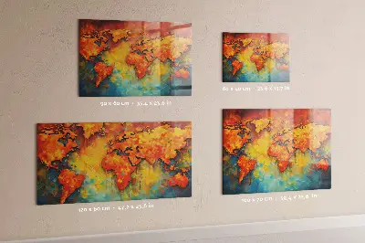 Decorative magnetic world map board