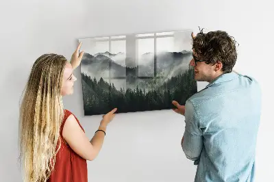 Magnetic wall board Forest landscape