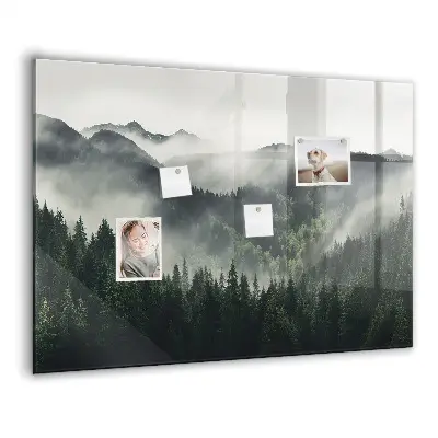 Magnetic wall board with forest landscape