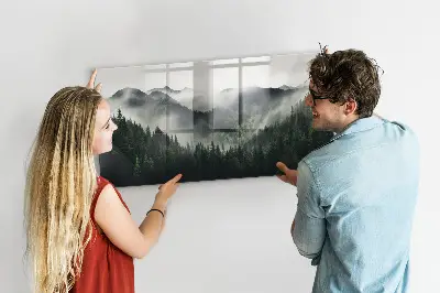 Magnetic wall board Forest landscape