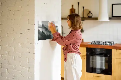 Magnetic wall board with forest landscape