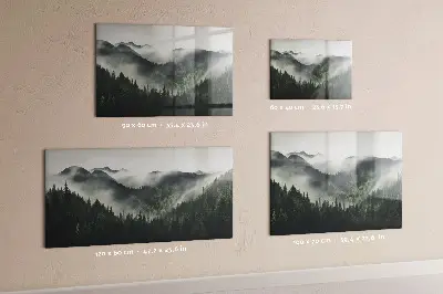 Magnetic wall board with forest landscape
