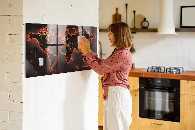 Magnetic World Map Wall Board