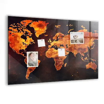 World map magnetic board
