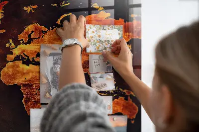World map magnetic board