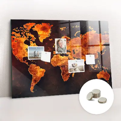 World map magnetic board